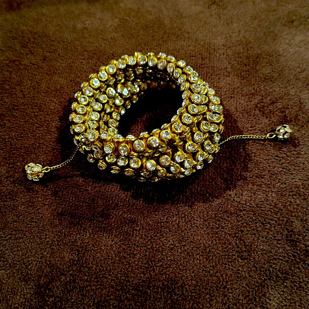 BuDha Girl gold crystal wrap bracelet.